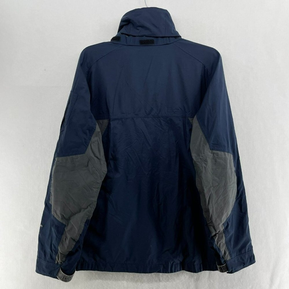 Columbia Navy Blue Gray White Kids Raincoat - Picture 2 of 10